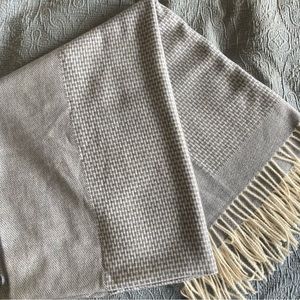 Blue and White Blanket Scarf